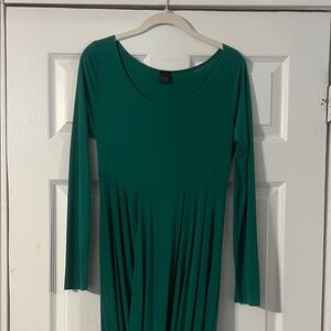 Aqua Teal Long Sleeve Dress